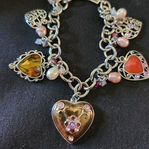 Heart charm bracelet
